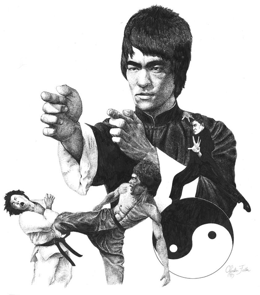 Bruce Lee College Drawing 19