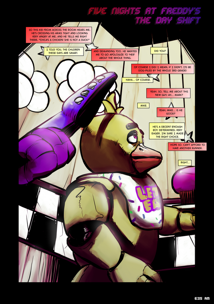 five_nights_at_freddy_s__the_day_shift_page_01_by_brianxkaren-d8q339a