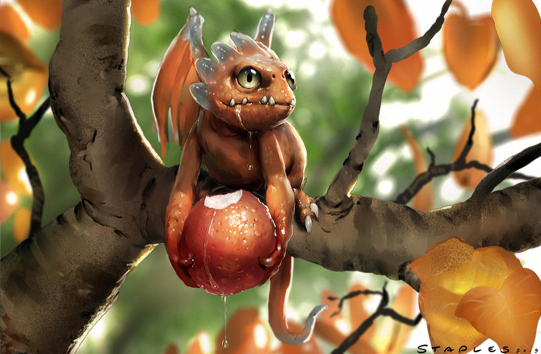 Fruit Dragon by StaplesART