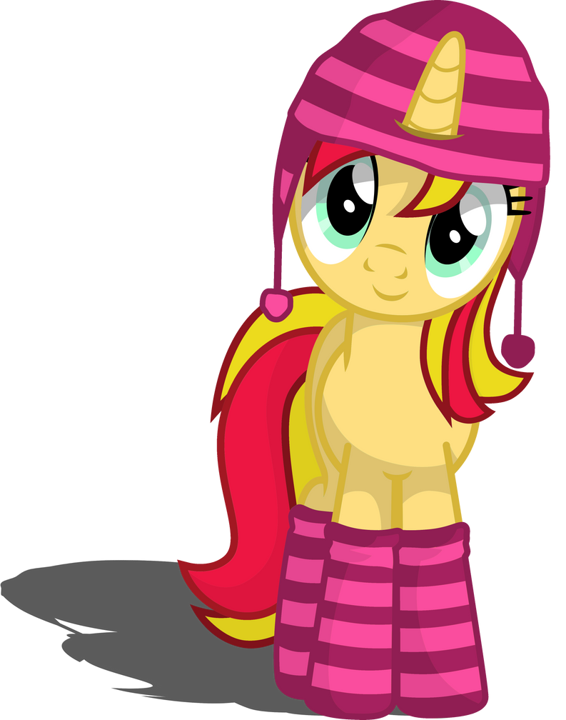 sunset_shimmer_in_a_hat_and_socks_by_halcoon_145-d6bs7td.png