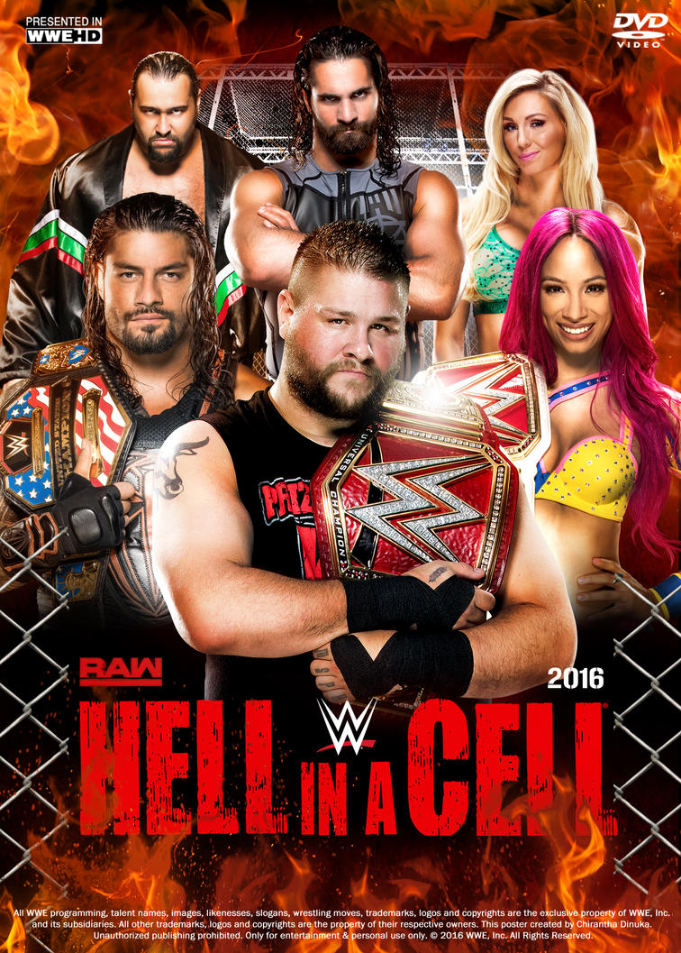 WWE Hell in a Cell 2016 Poster by Chirantha
