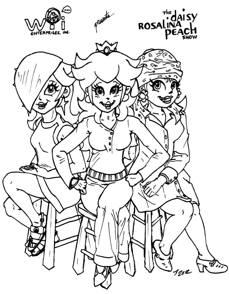 gallery of the daisy rosalina peach show by scourgeyz with rosalina coloring pages