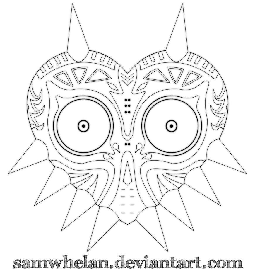 majoras mask coloring pages deku link - photo #25