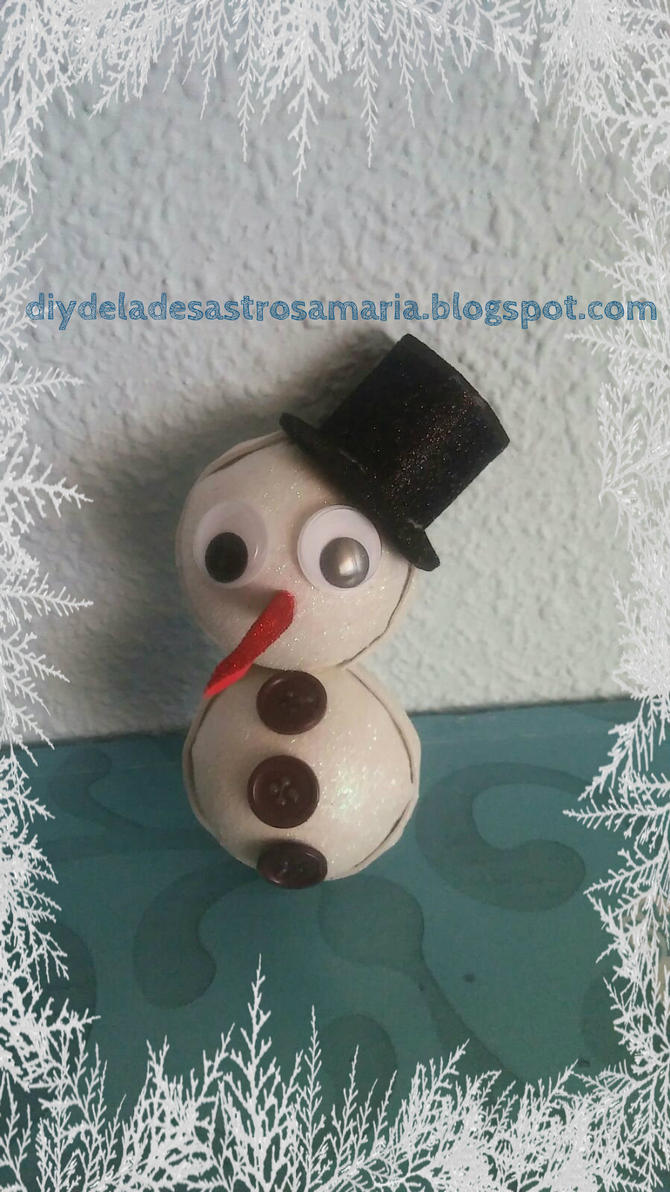 Snowman de goma eva glitter by eldesastredemaria
