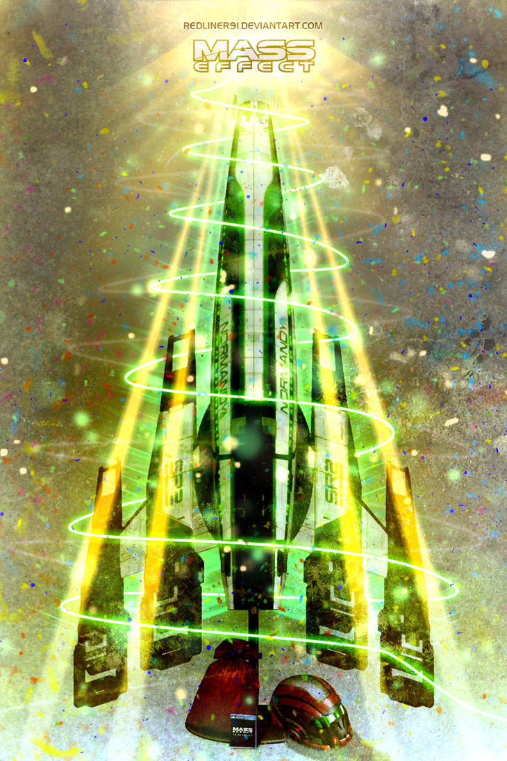Mass Effect Normandy Christmas Tree (2016) by RedLineR91 on DeviantArt